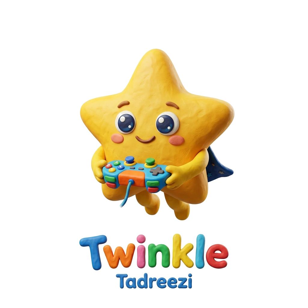 Twinkle, the friendly Tadreezi star, holding a game controller